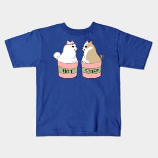 Cute and small puppies in a cup Kids T-Shirt